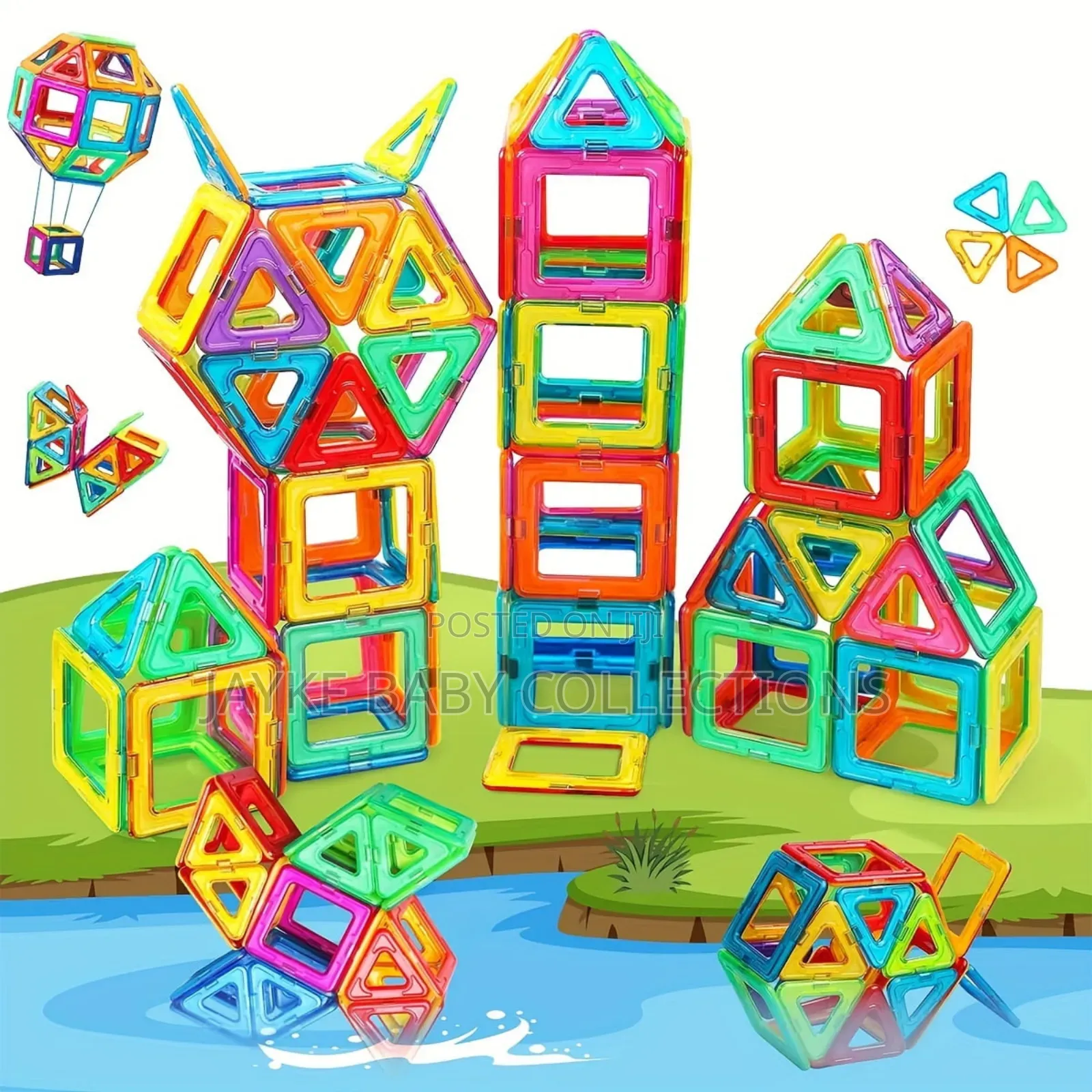 84pcs Magnetic Building Blocks Kids Stem Toy