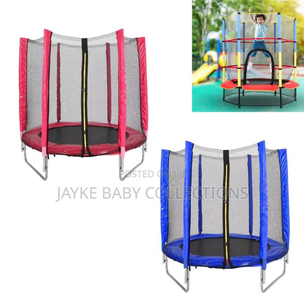 Outdoor/Indoor Kids Trampoline With Net – 5ft Compact Size - thumbnail 4