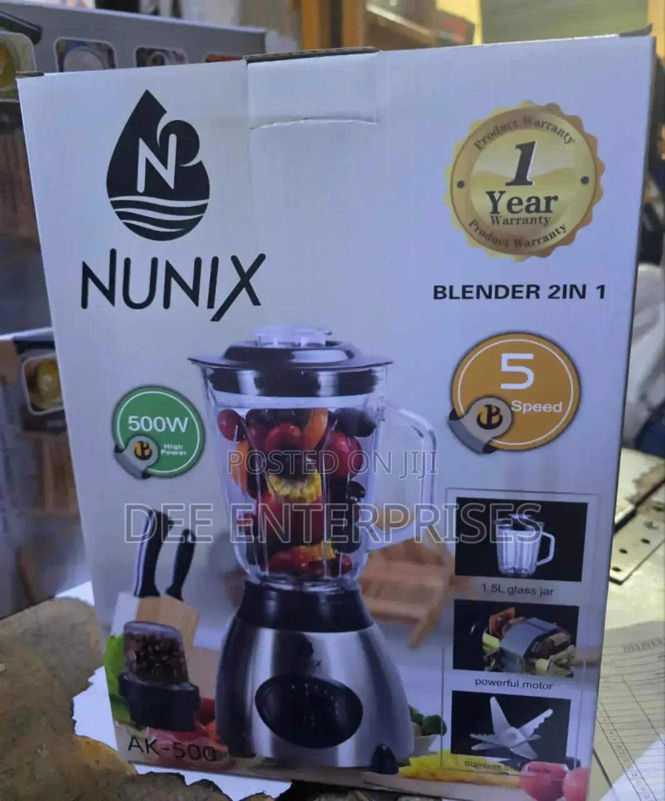 2 in 1 Nunix
Blender 500watts