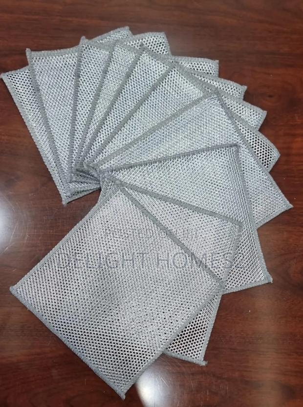 10pc Pack Silver Rag Double Sided Cleaning Pads_pa - main view