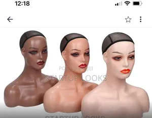 Shoulder Mannequin With Full Makeup Glam + Eyelashes