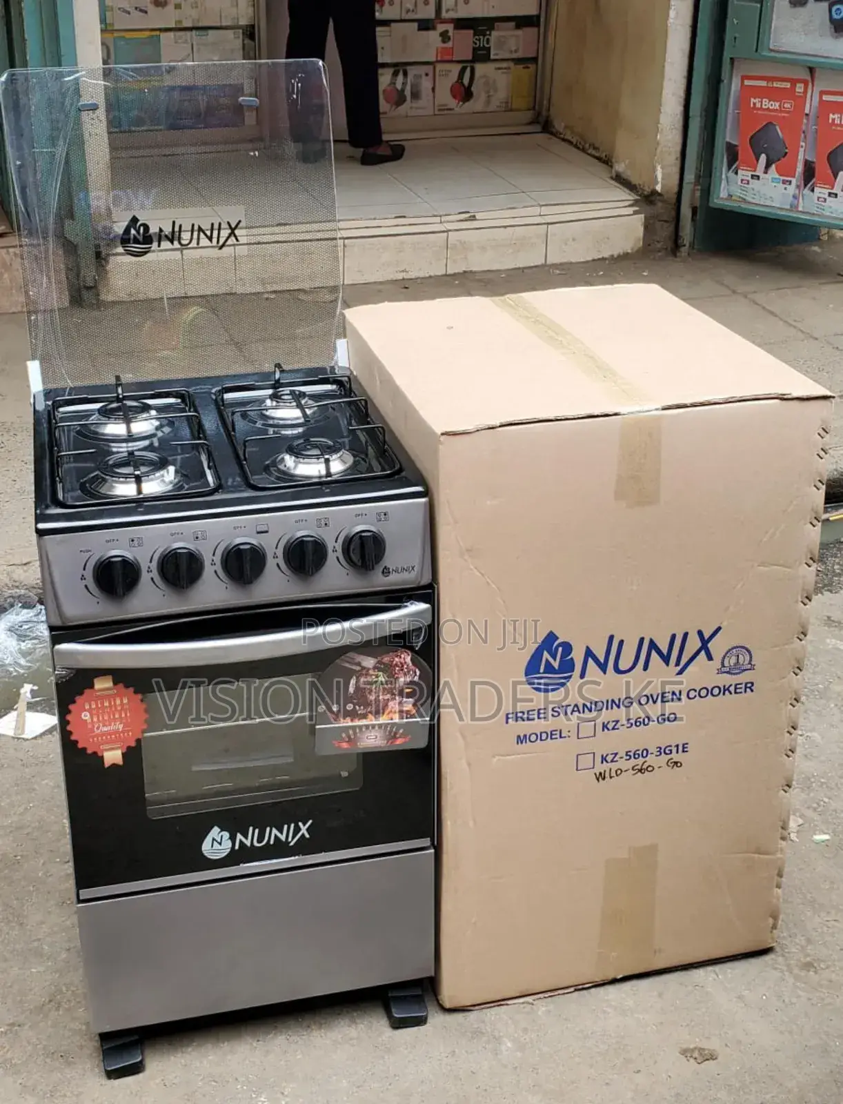 New Model Nunix 50*55 4 Gas Burner Standing Cooker Gas Oven