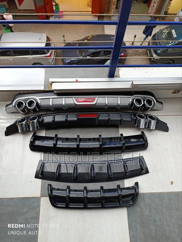 Universal Rear Diffuser Kit Durable Abs Material Sleek Design - main view