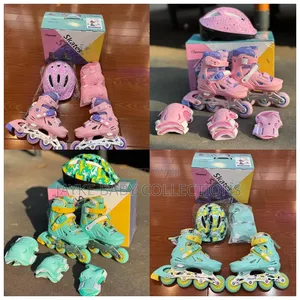 Roller Skates With Safety Set – Helmet Pads Included
