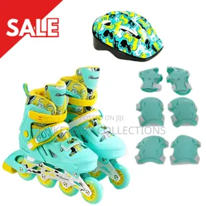 Roller Skates With Safety Set – Helmet Pads Included