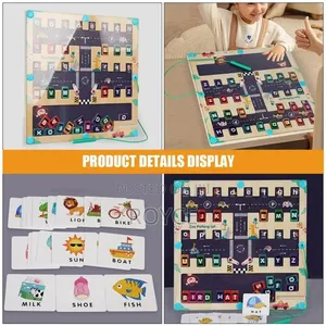 Magnetic Wooden Alphabet Zoo Parking Lot Toy