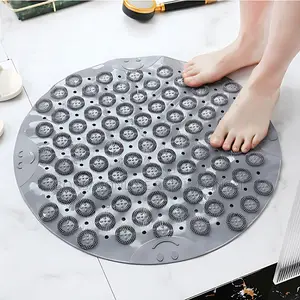 Non-Slip Foot Massage Shower Mat With Scrubber Bristles for Bathroom