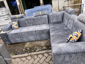 Grey 6seater Corner Sofa Set Edge 2