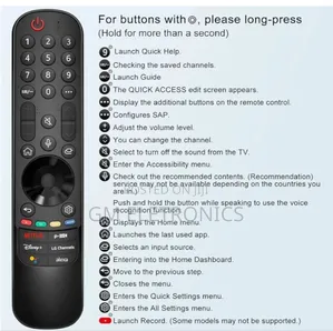 Remote -2019-2024 Lg Smart Tvs, Mr20/21/22/23/24ga - Voice Pointer.