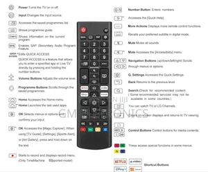 Universal Ir Remote Fit for Lg Smart TVS Uhd, Oled, Qned Nenocell.