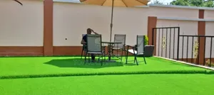 Chilling and Vibe Under Decorative Artificial Green Grass Carpet