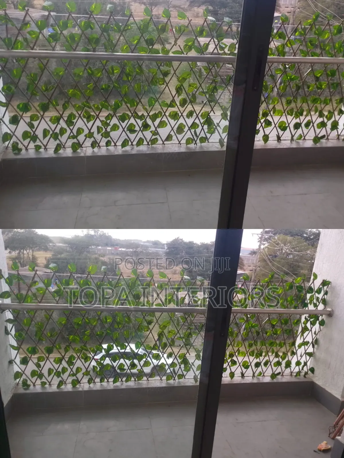 Child Safety Balcony Privacy Fence With Wooden Sticks