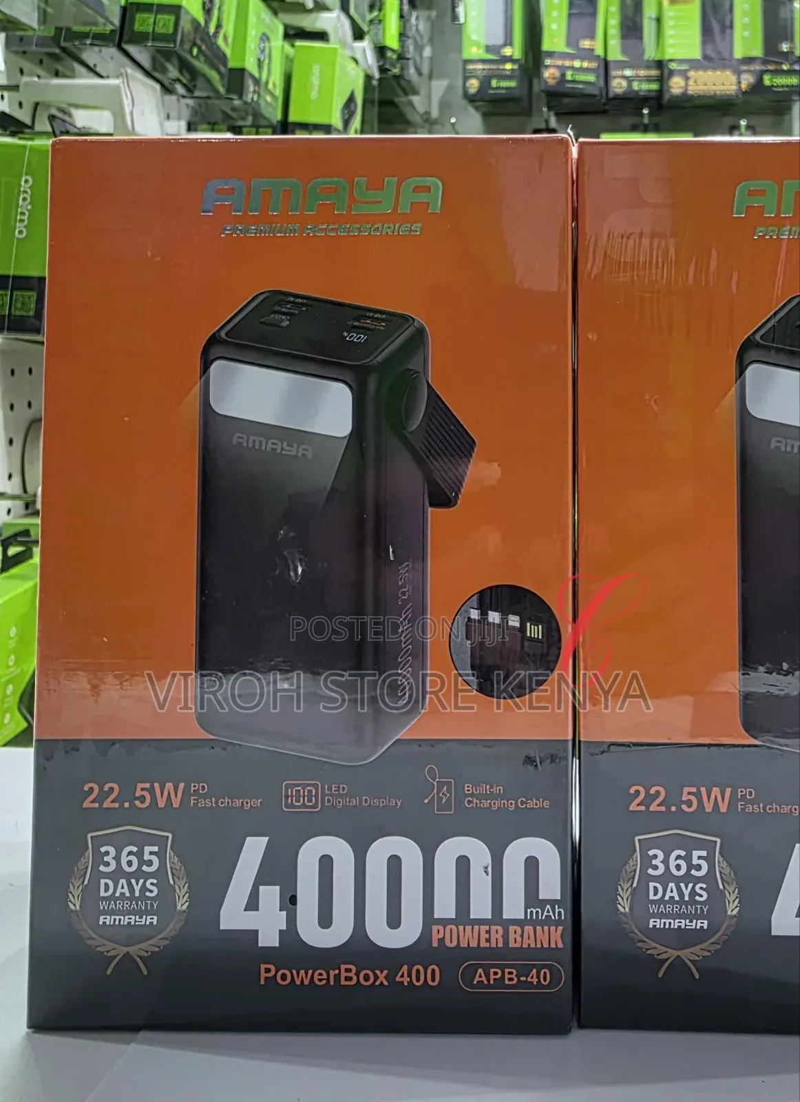 Amaya 40000mah Powerbank 22.5w With Light