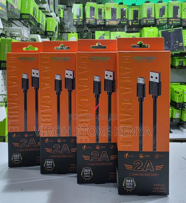 Amaya M77 Charging Cable Usb to Micro Usb 1m Cable - thumbnail 2