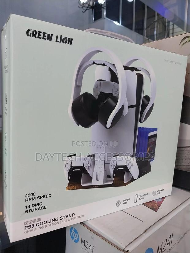 Green Lion Gpx380 Ps5/Ps5 Slim Cooling Stand Charging Station