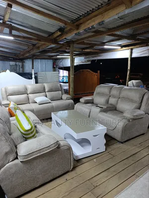 Semi Recliner 7 Seater Indoor Couches - Brown