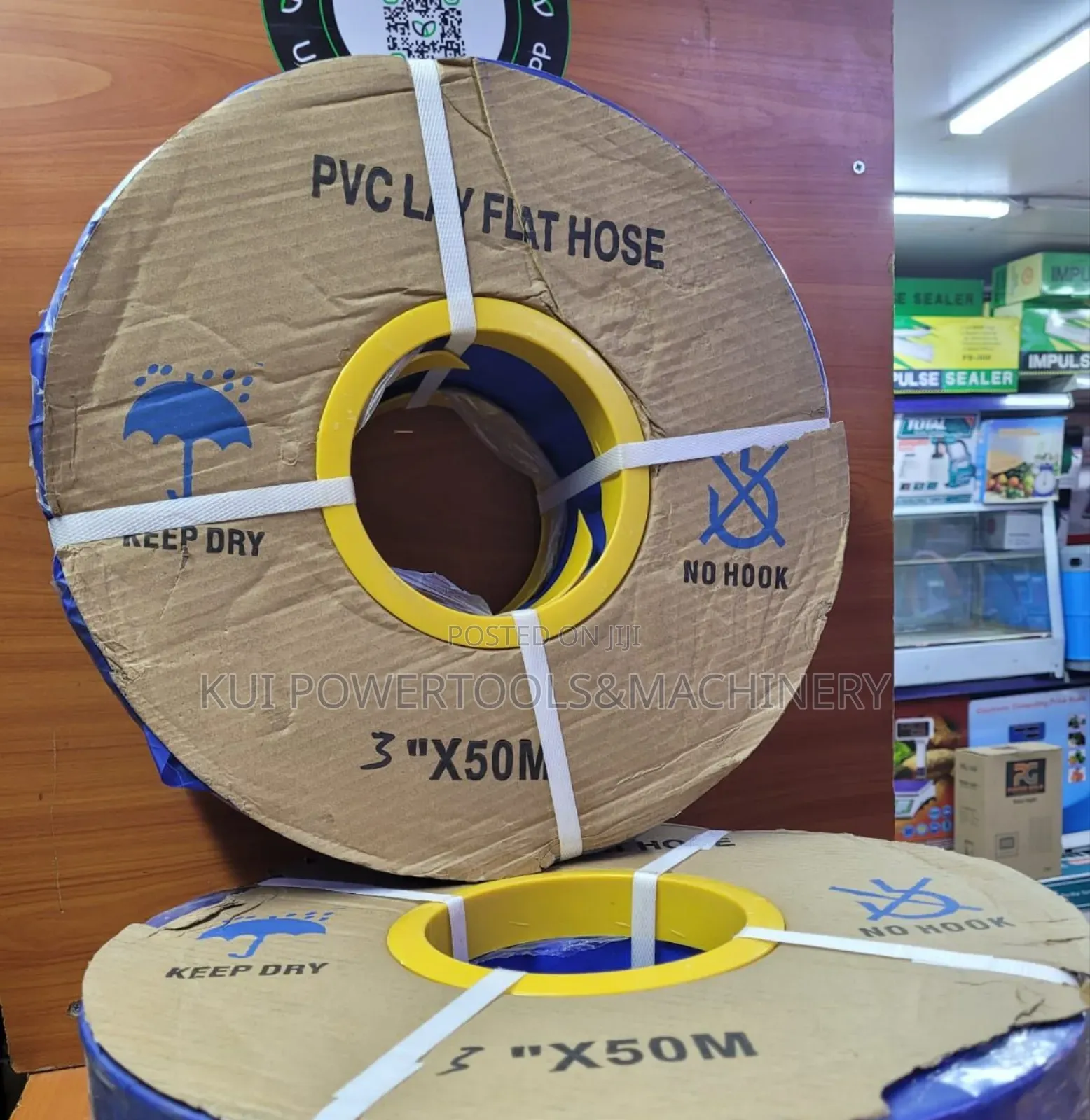 3" by 50m PVC Flat Hose Pipe / 50m Pipe