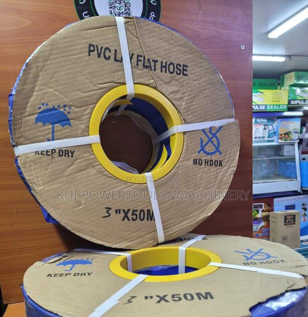 3" by 50m PVC Flat Hose Pipe / 50m Pipe