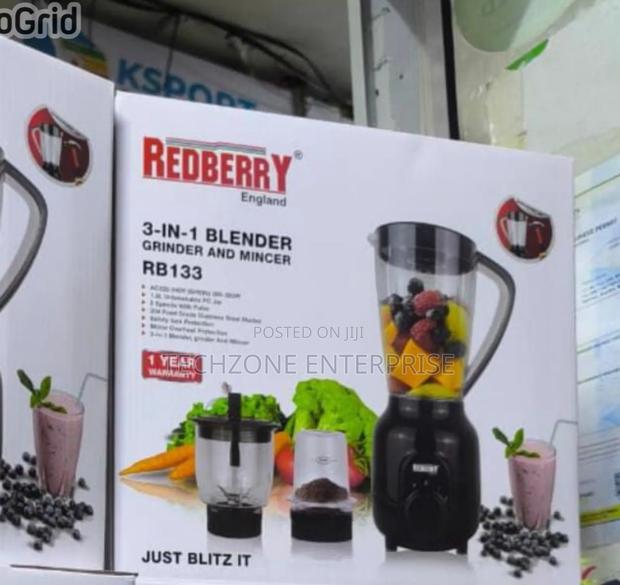 Proffesional 3 in 1 Redberry Blender;Blender,Chopper and Grinder