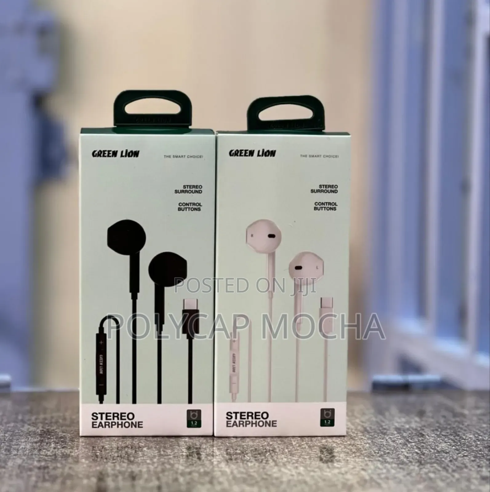 Green Lion Wired Stereo Earphones With Type-C Connector