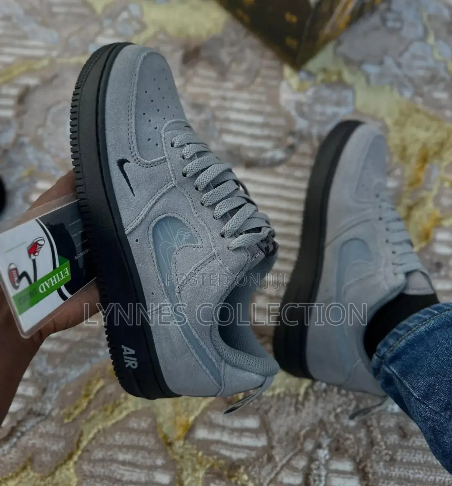 Nikee Air Force 1's Grey Swoosh ,Grey Swooshes Sizes 38-45