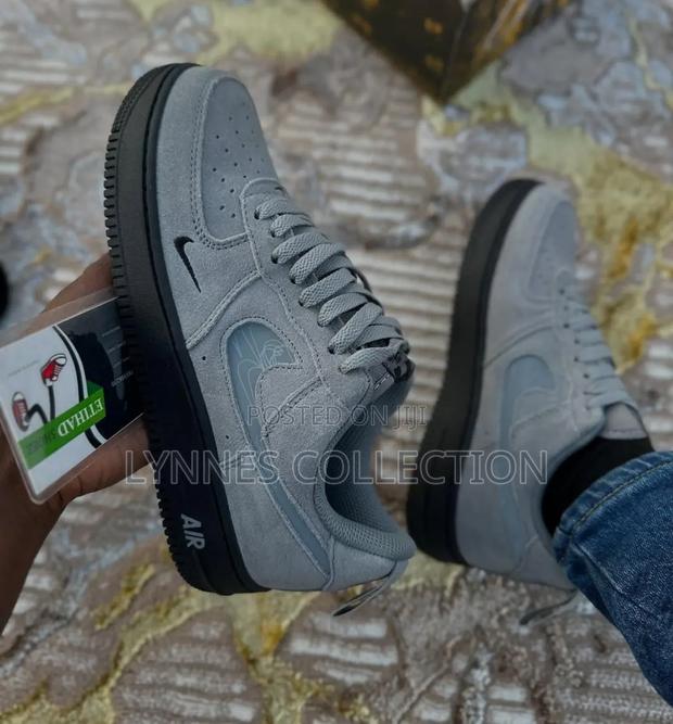 Nikee Air Force 1's Grey Swoosh ,Grey Swooshes Sizes 38-45