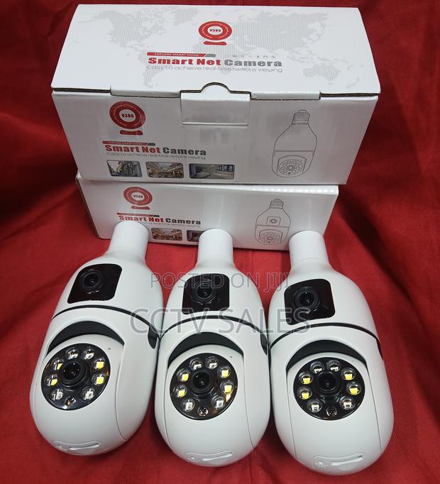 Motion Detection CCTV Dual Lens Bulb Camera