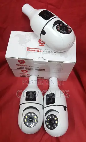 High Definition Full Color Bulb Dual Lens CCTV Camera