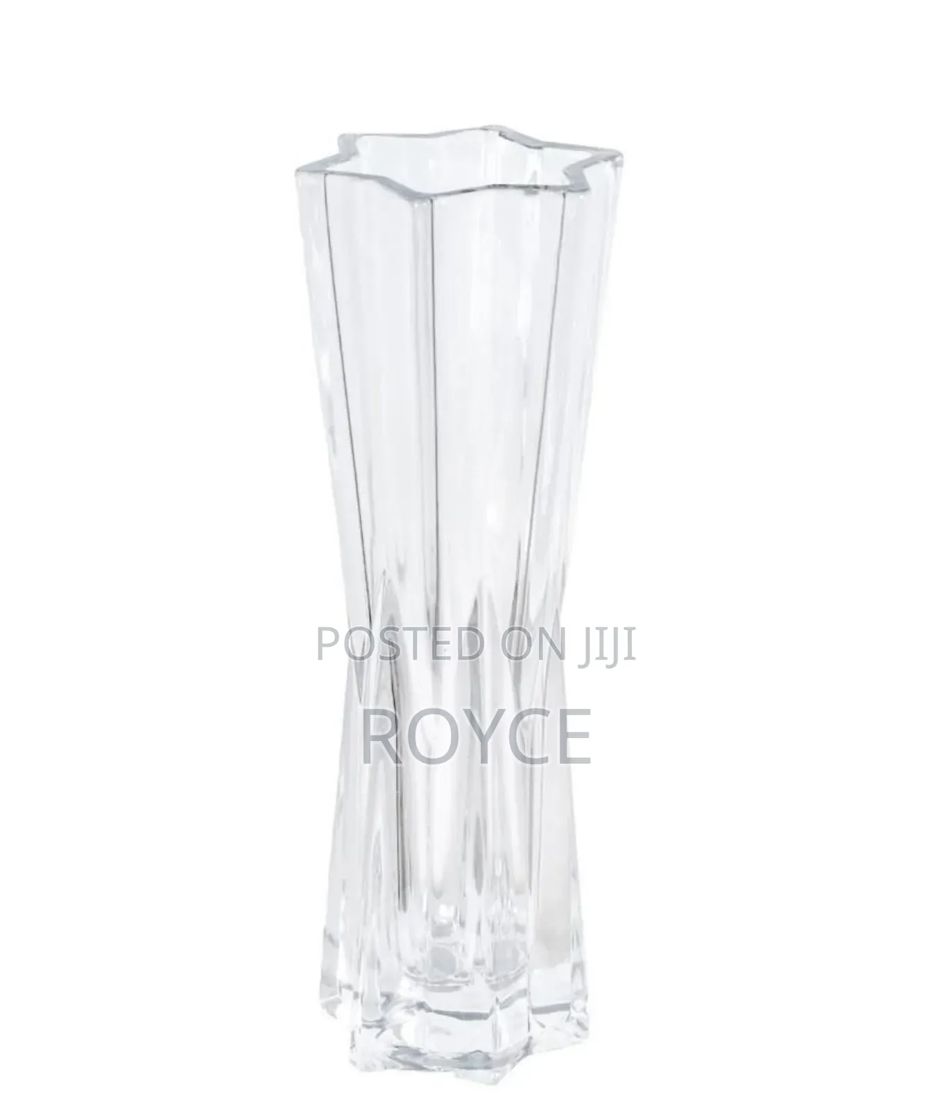 Heavy Glass Star Flower Vase