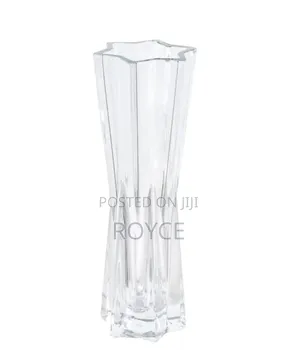Heavy Glass Star Flower Vase