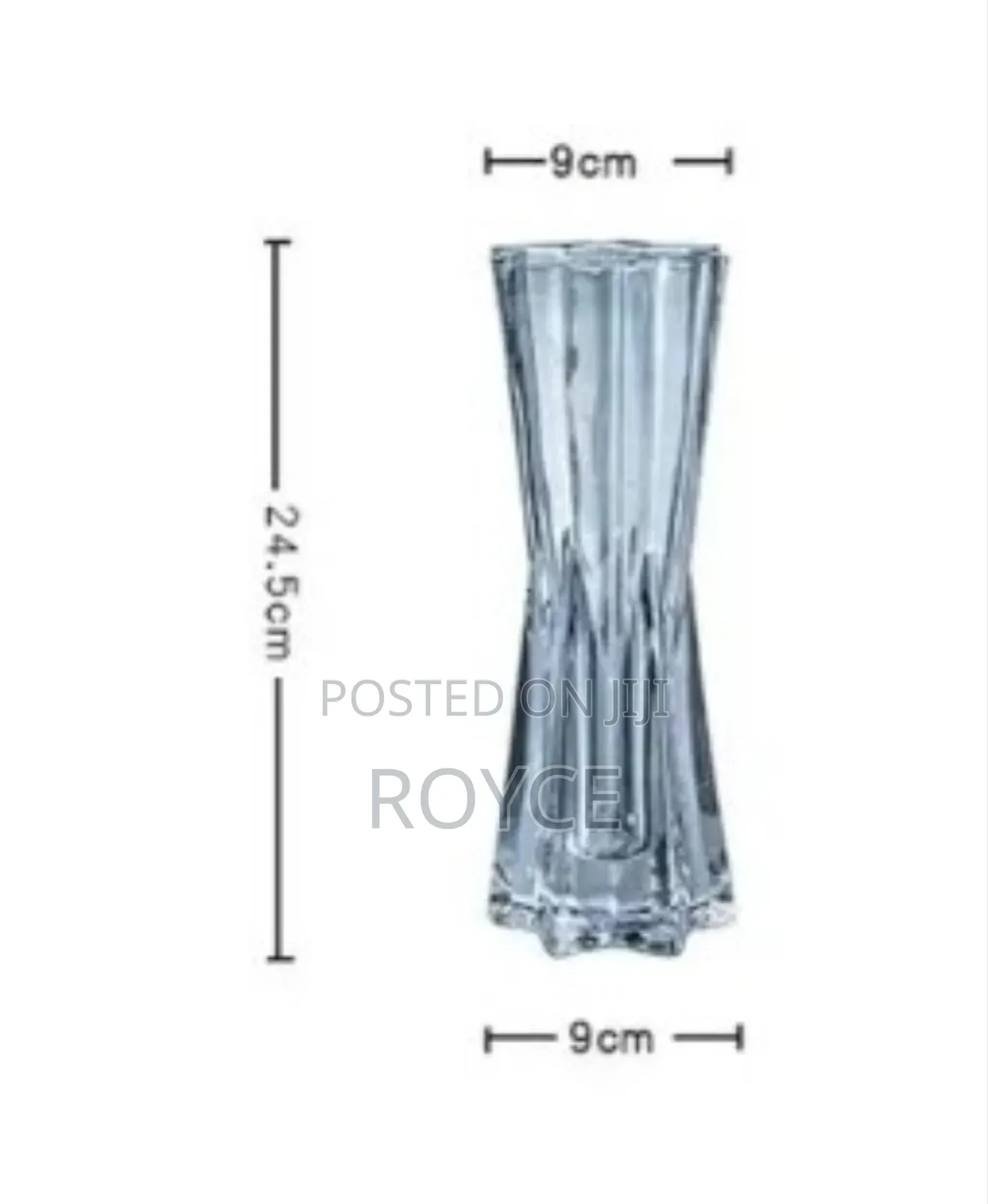 Heavy Glass Star Flower Vase