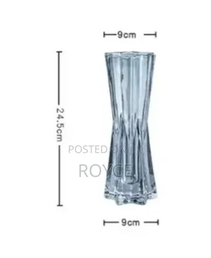 Heavy Glass Star Flower Vase
