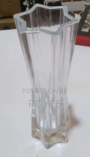 Heavy Glass Star Flower Vase