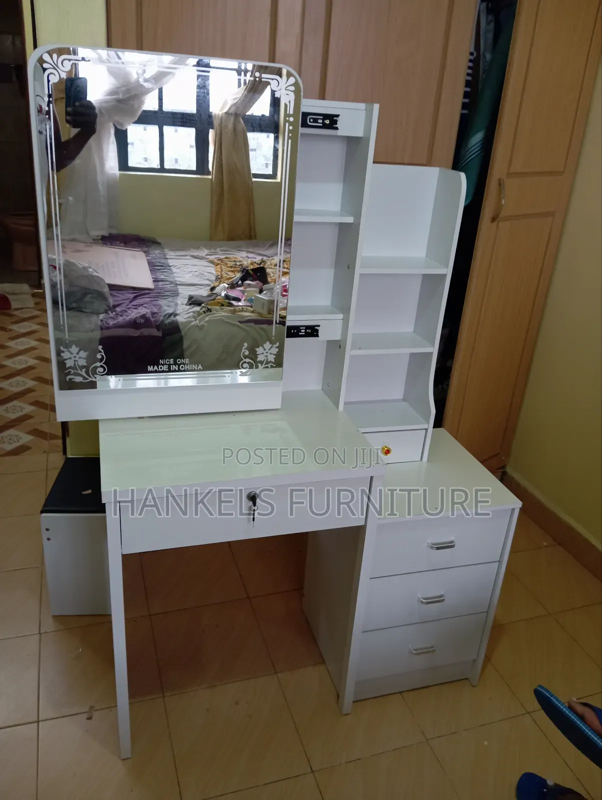 Bed Side Dressing Table With Stool