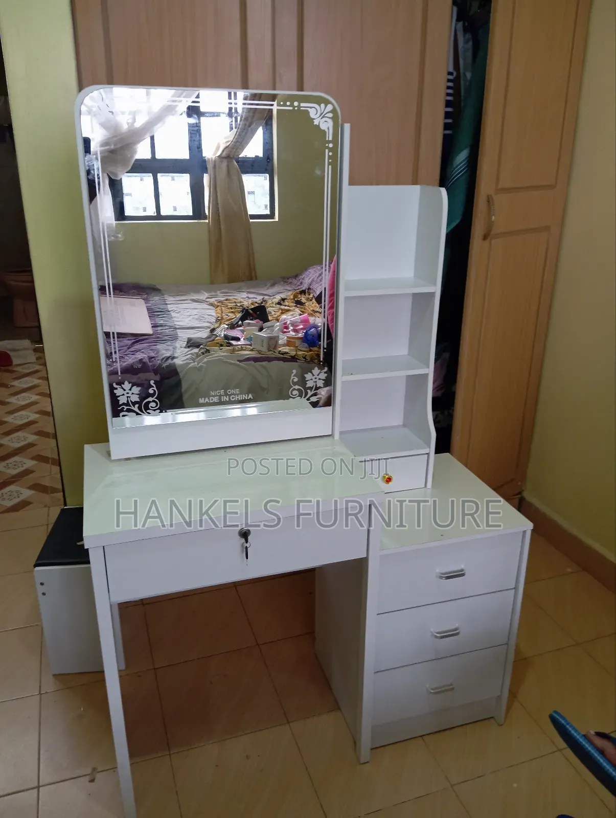 Bed Side Dressing Table With Stool