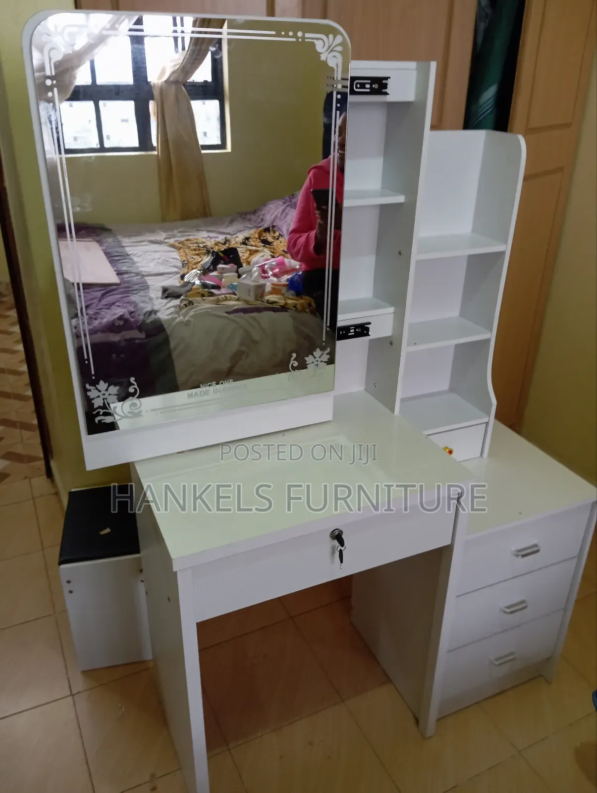 Bed Side Dressing Table With Stool