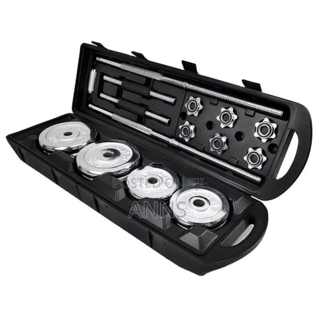 Chrome 50 KGS Dumbells Set With Case.
