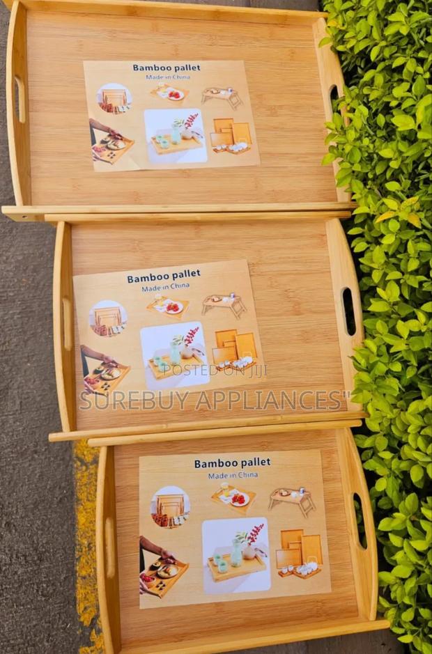 High Quality Gold Handle Heavy Bamboo Serving Plate New Arrival - main view