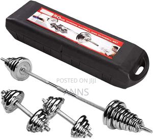50 Kg Chrome Dumbbell and Barbell Set. - thumbnail 2