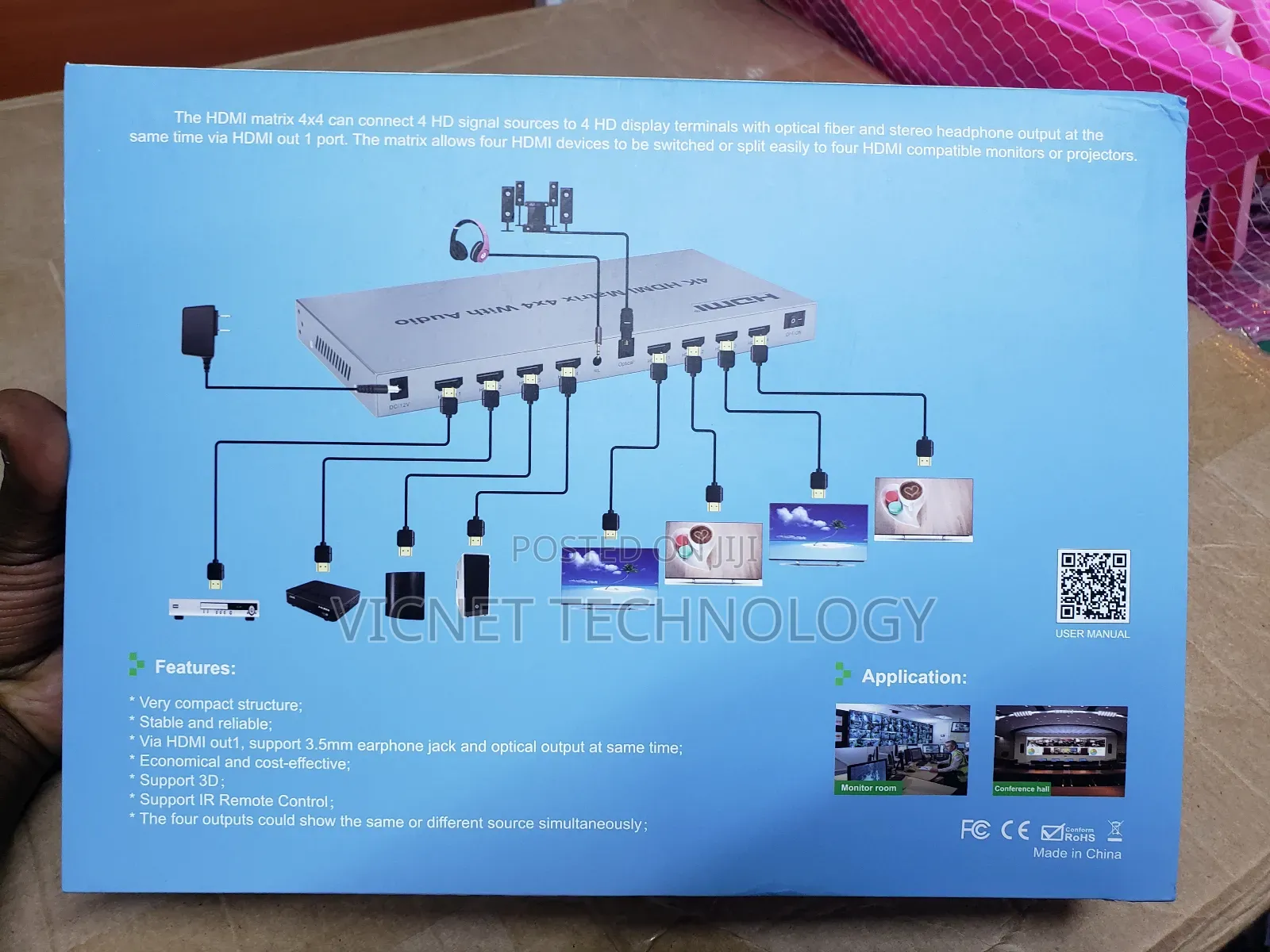 4 × 4 ( at 30hz) Hdmi Video Matrix With Audio