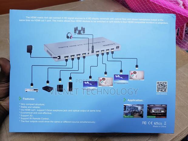 4 × 4 ( at 30hz) Hdmi Video Matrix With Audio - thumbnail 3