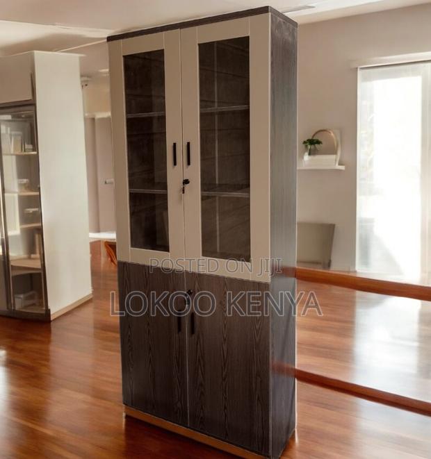 Office Cabinet : Grey Office Supply Storage Unit - thumbnail 4