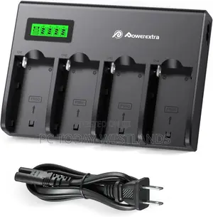 Powerextra 4-Channel Battery Charger With LCD Display for Sony Np-F970