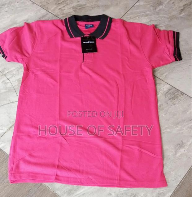 Red and Black Collar Polo - main view