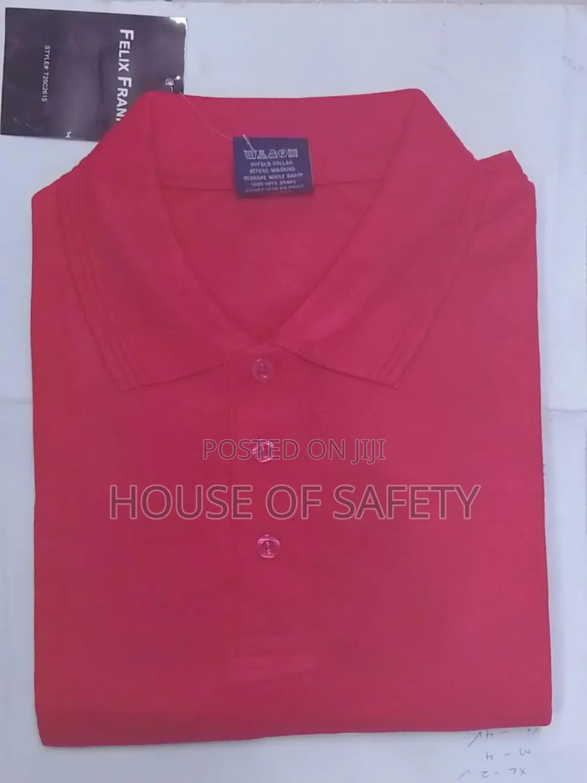 Red and Black Collar Polo