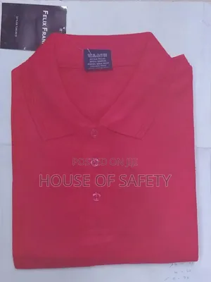 Red and Black Collar Polo