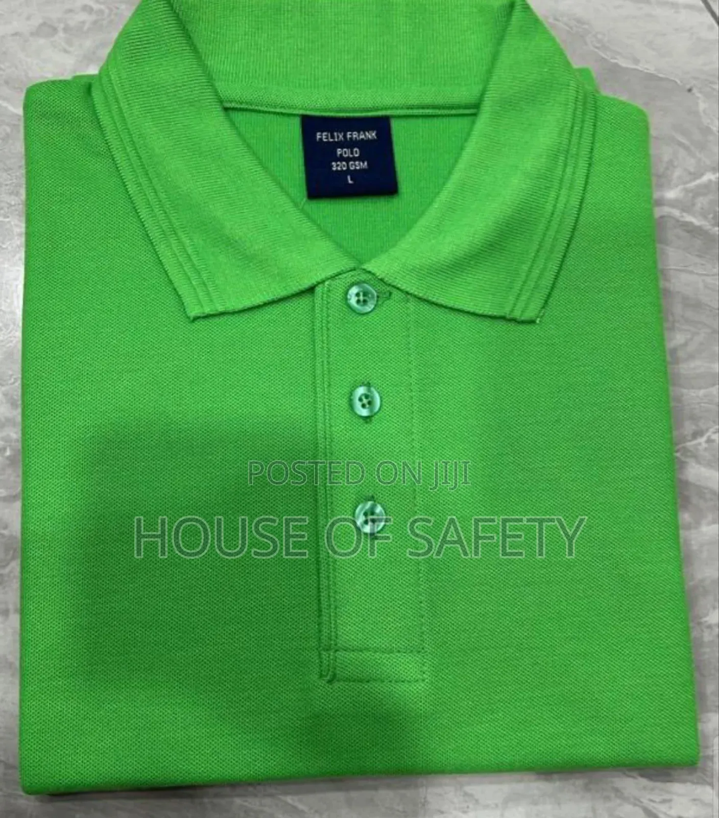Green Polo Tshirt With Buttons