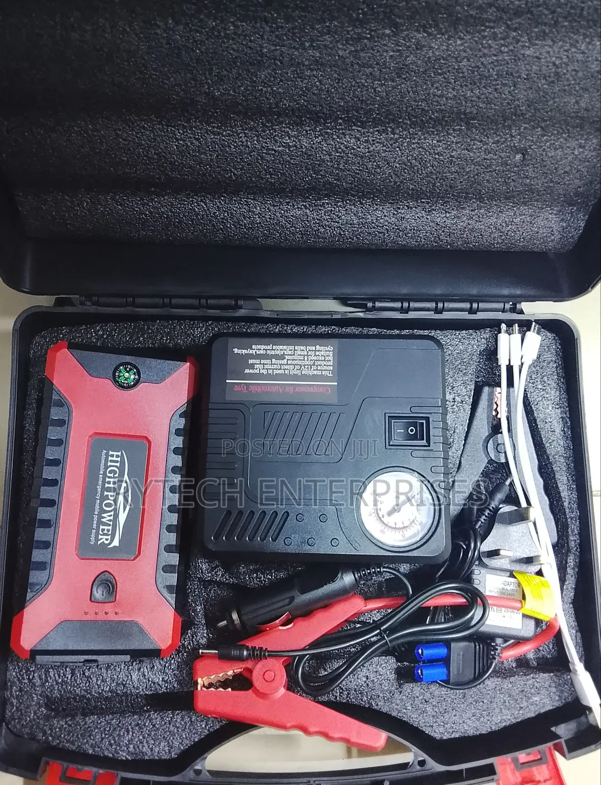 Portable Car Jam Starter and Air Compressor