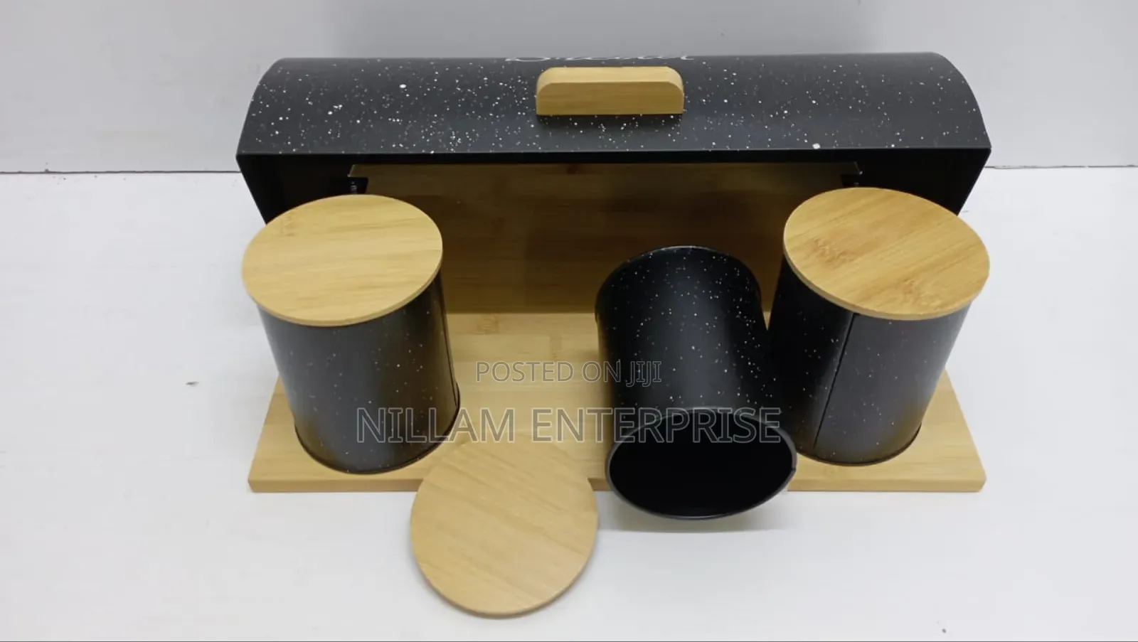 Bread Storage Bin Wooden Support