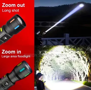Zoom Torch Led Tactical Flashlight Rechargeable Zoomable Flash Lights